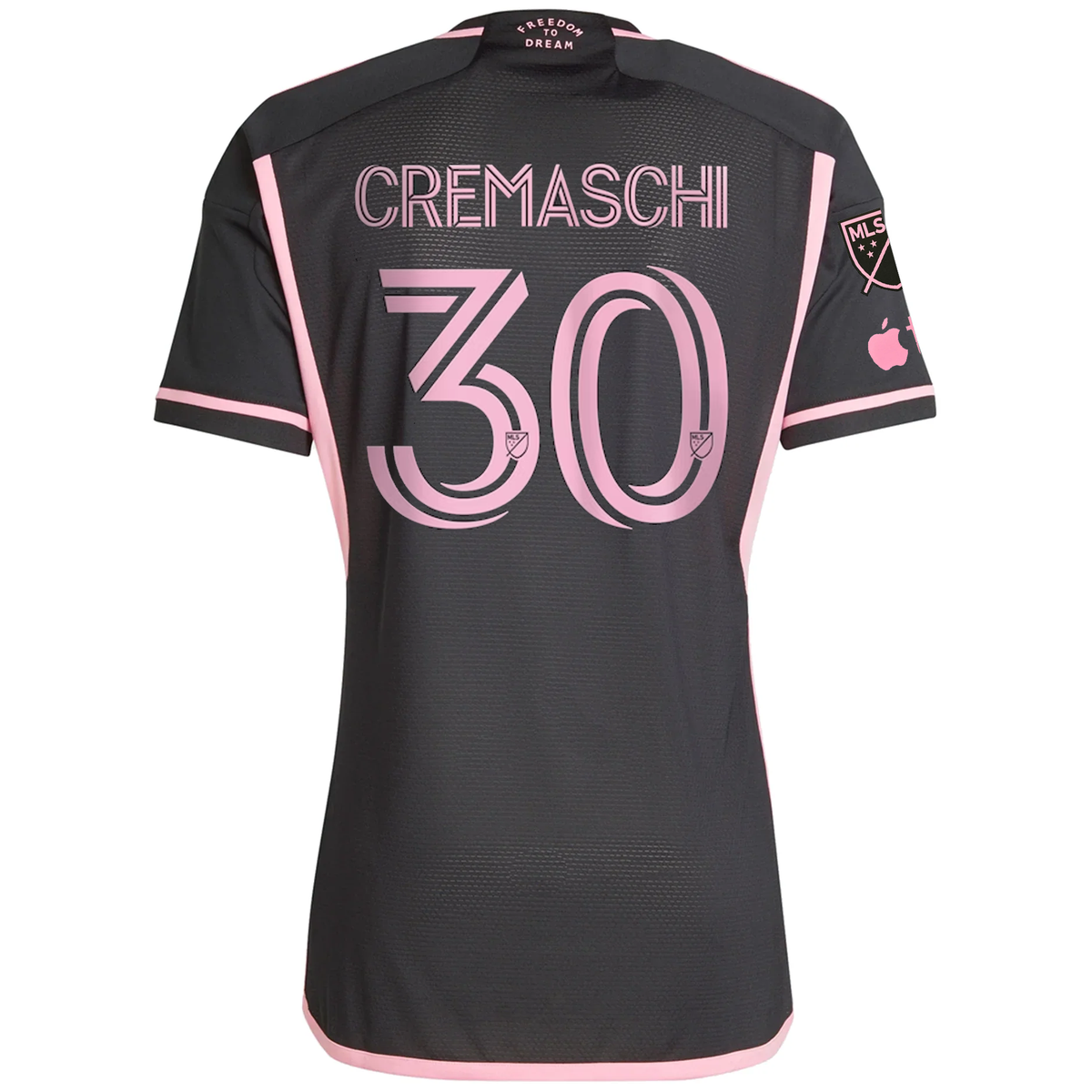 adidas Inter Miami Authentic Benjamin Cremaschi Royal Caribbean Away Jersey w/ MLS + Apple TV Patches 23/24 (Black/Bliss Pink)