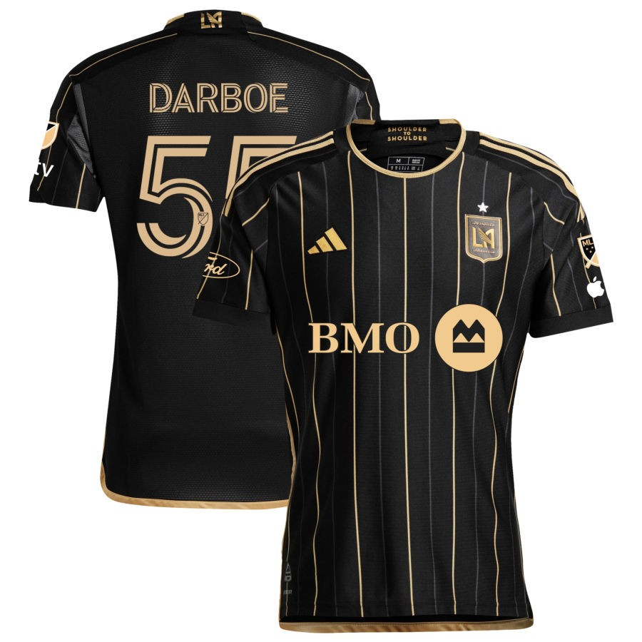 adidas LAFC Authentic Bajong Darboe Home Jersey w/ MLS + Apple TV + Ford Patches 24/25 (Black/Gold)