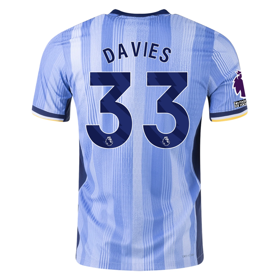 Nike Tottenham Ben Davies Authentic Away Jersey w/ EPL + No Room For Racism Patches 24/25 (Cobalt Bliss/Binary Blue)