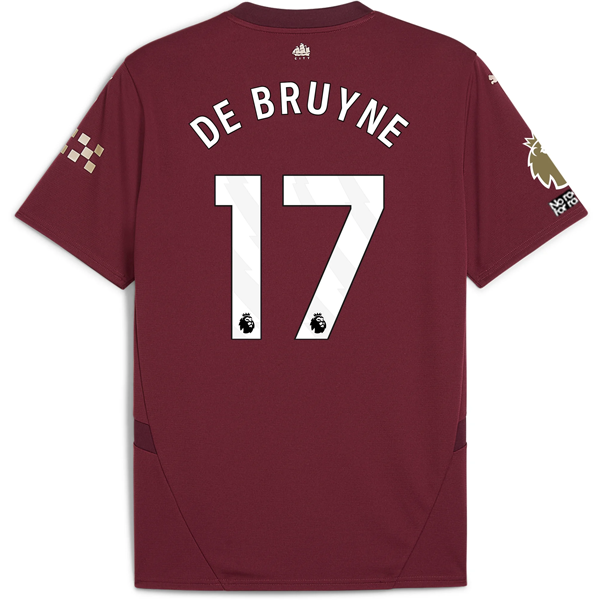 Puma Manchester City Kevin De Bruyne Third Jersey w/ EPL + No Room For Racism + Club World Cup Patches24/25 (Dark Jasper)