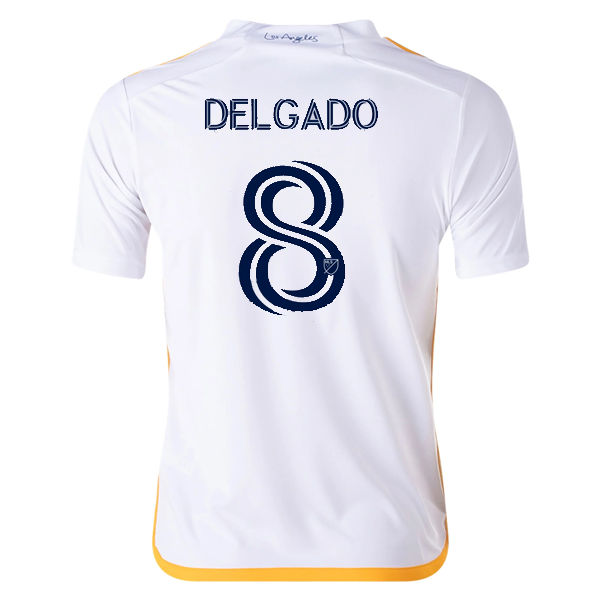adidas Youth LA Galaxy Marco Delgado Home Jersey 24/25 (White/Yellow/Navy)