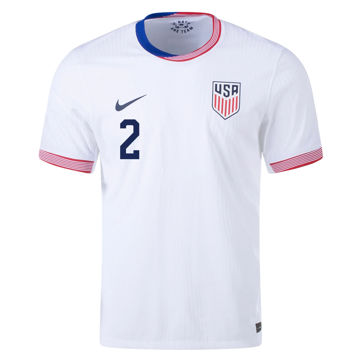 Nike Mens United States Authentic Sergino Dest Match Home Jersey 24/25 (White/Obsidian)