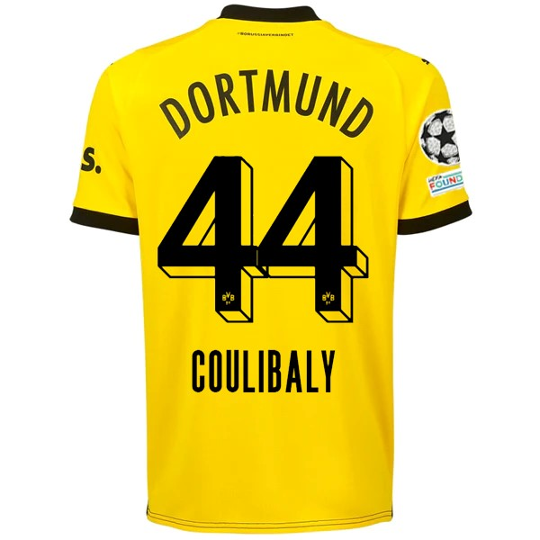 Puma Borussia Dortmund Soumaïla Coulibaly Home Jersey w/ Champions League Patches 23/24 (Cyber Yellow/Puma Black)