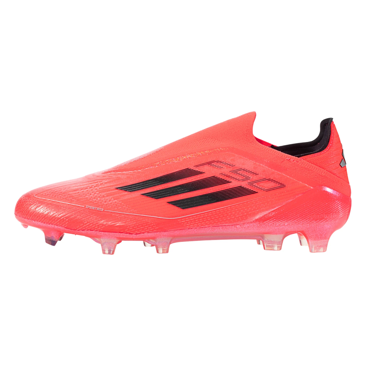 adidas F50 Elite Laceless FG Soccer Cleats (Turbo/Black/Platinum Metallic)