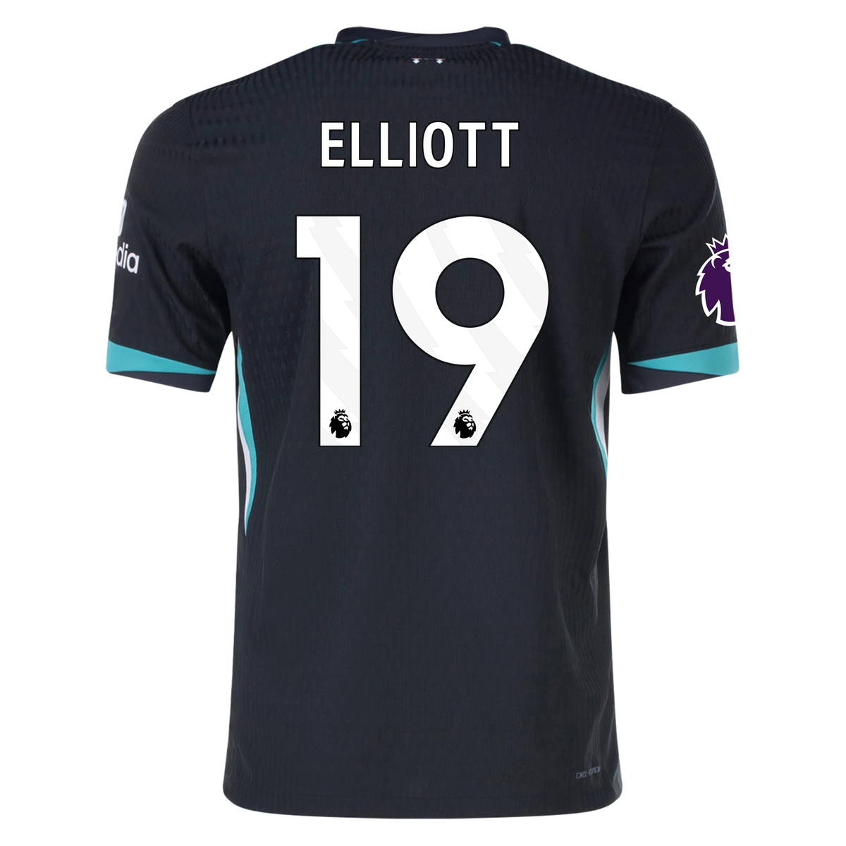 Nike Liverpool Authentic Harvey Elliott Away Jersey w/ EPL Patch 24/25 (Night Forest/Washed Teal)