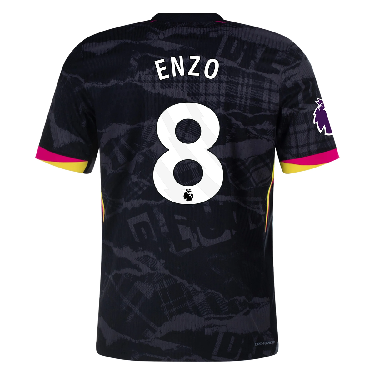 Nike Chelsea Authentic Enzo Fernandes Third Jersey w/ EPL Patch 24/25 (Anthracite/Pink Prime)