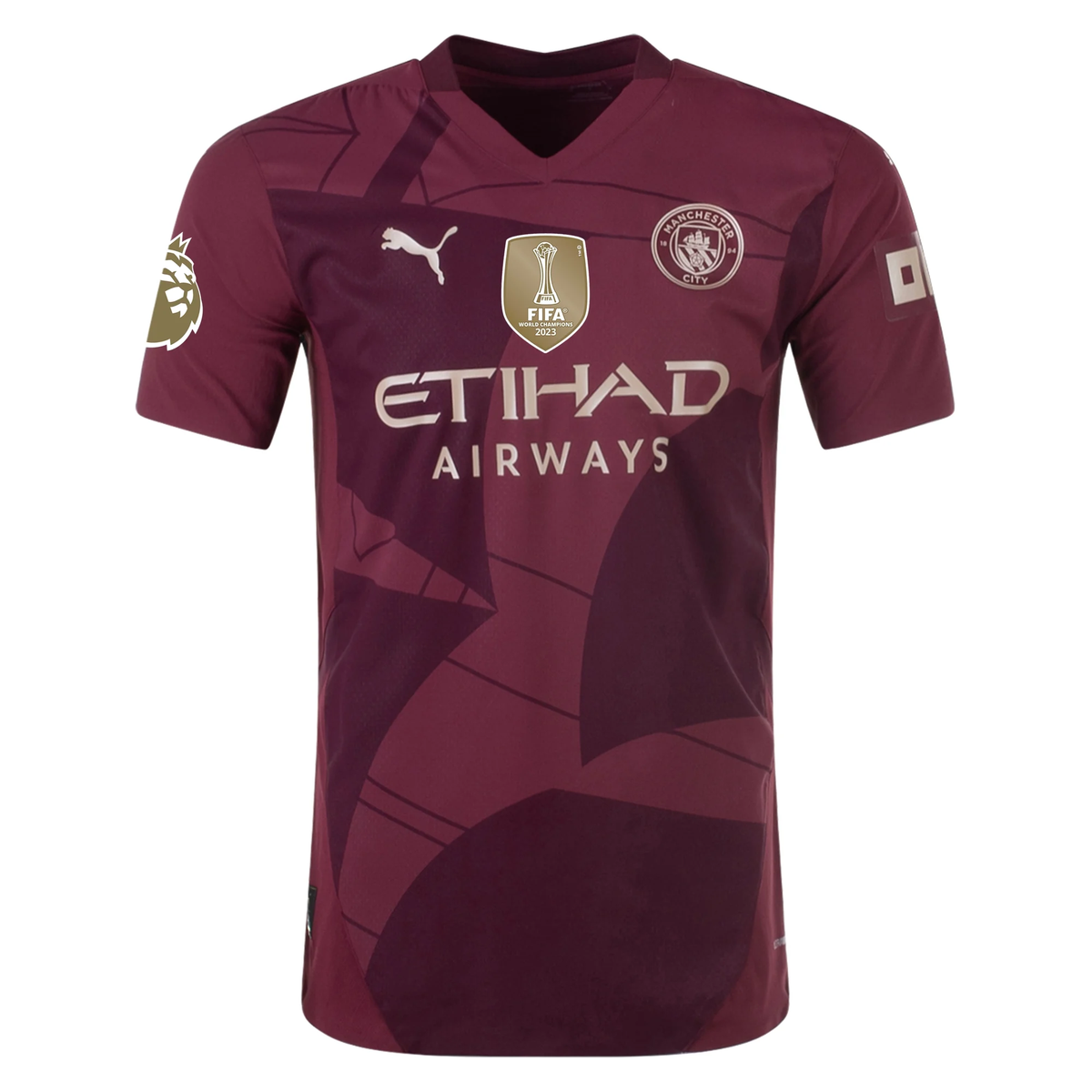 Puma Manchester City Authentic Kevin De Bruyne Third Jersey w/ EPL + Club World Cup Patch 24/25 (Dark Jasper)