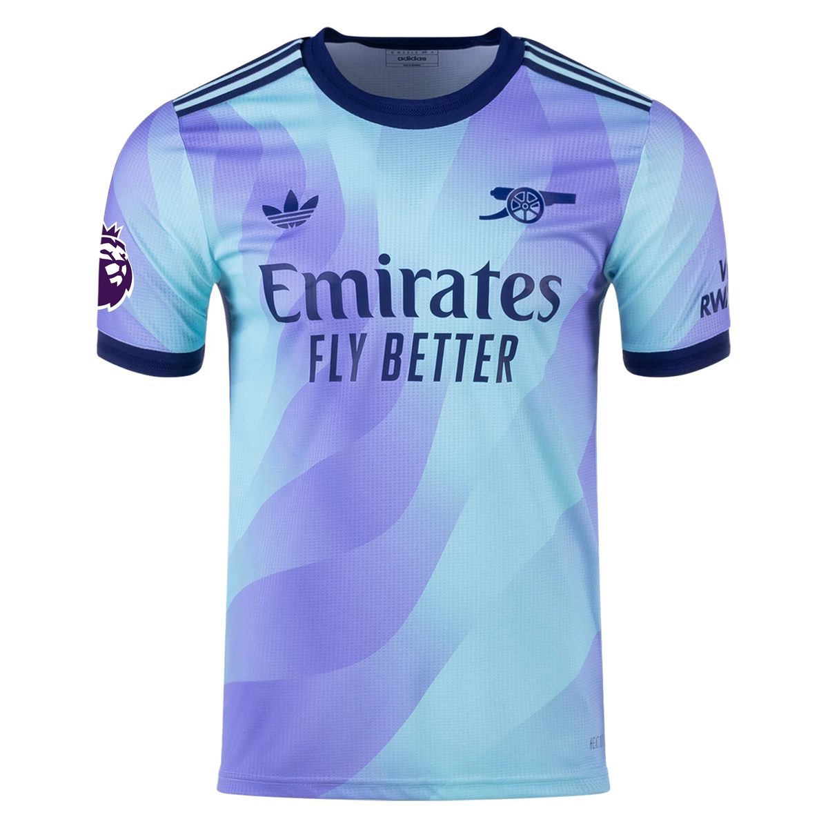 adidas Arsenal Authentic Bukayo Saka Third Jersey w/ EPL Patch 24/25 (Clear Aqua/Light Flash Purple)