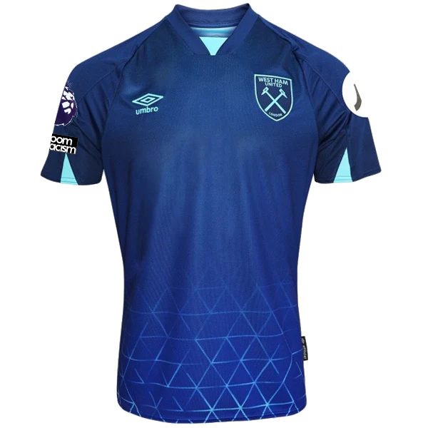 Umbro West Ham Lucas Paqueta Third Jersey w/ EPL + No Room For Racism Patches 23/24 (Navy/Sky Blue)