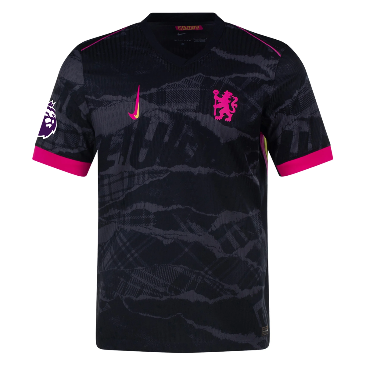 Nike Chelsea Authentic Cole Palmer Third Jersey w/ EPL Patch 24/25 (Anthracite/Pink Prime)