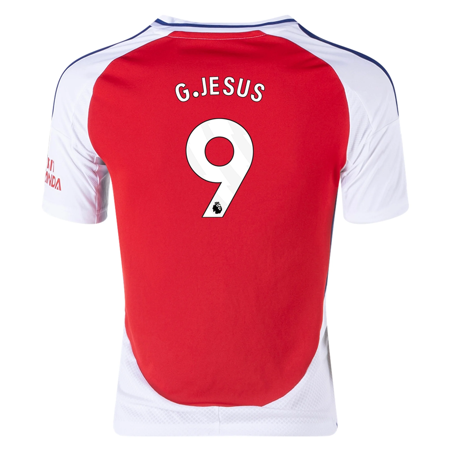 adidas Youth Arsenal Gabriel Jesus Home Jersey 24/25 (Better Scarlet/White)