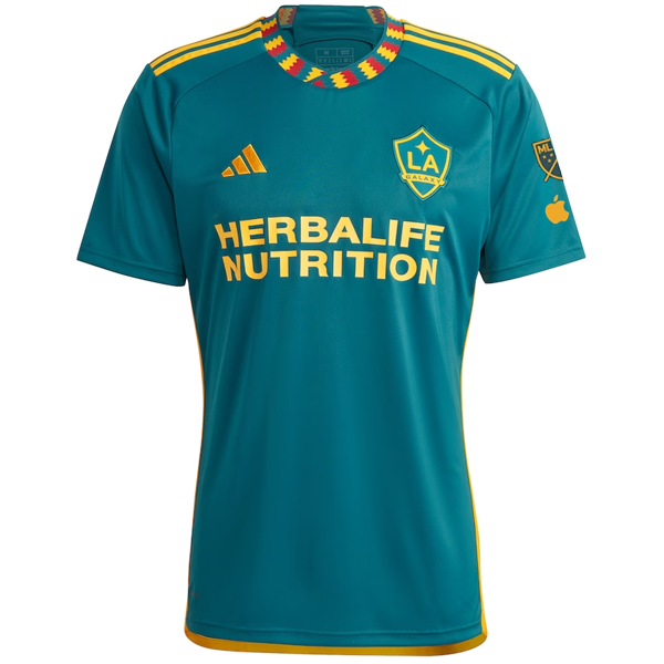 adidas LA Galaxy Brugman Away Jersey w/ MLS + Apple TV Patches 23/24 (Green/Yellow)