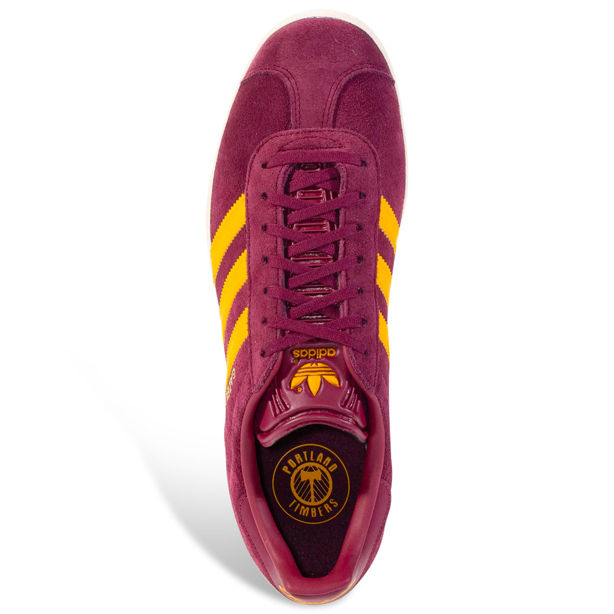 adidas Portland Timbers Gazelle Indoor Soccer Shoes (Maroon/Crew Yellow)