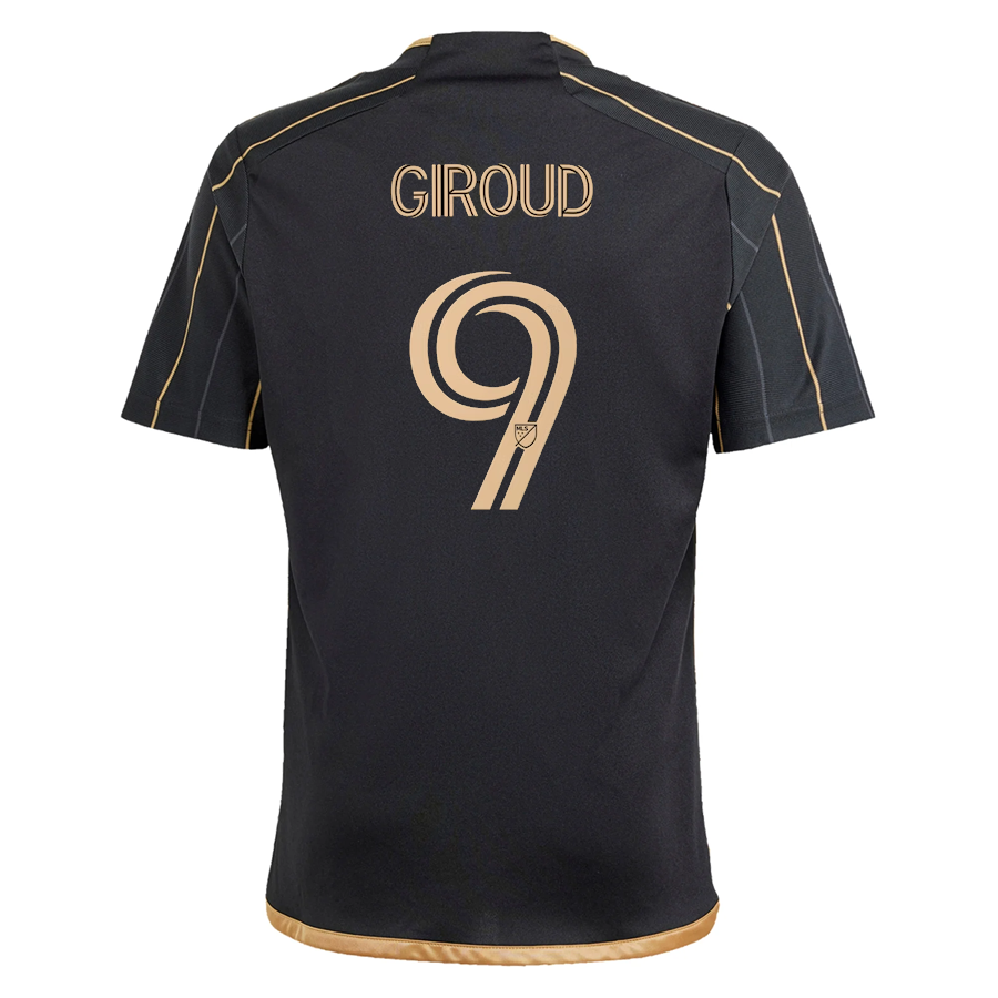 adidas Youth LAFC Oliver Giroud Home Jersey 24/25 w/ BMO Sponsor (Black/Gold)