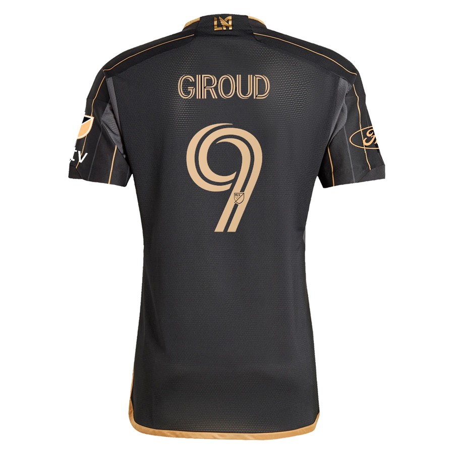 adidas LAFC Oliver Giroud Home Jersey w/ MLS + Apple TV + Ford Patches 24/25 (Black/Gold) (Copy)