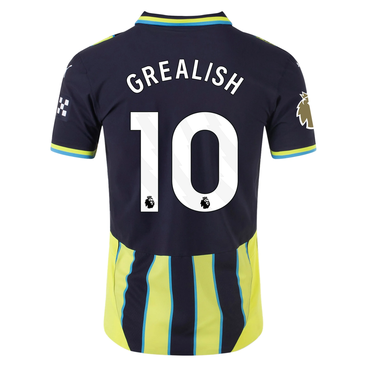 Puma Manchester City Authentic Jack Grealish Away Jersey w/ EPL + Club World Cup Patch 24/25 (New Navy/Yellow Glow)