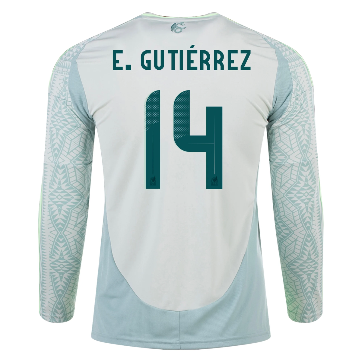 adidas Mens Mexico Erick Gutiérrez Away Long Sleeve Jersey 24/25 (Linen Green)