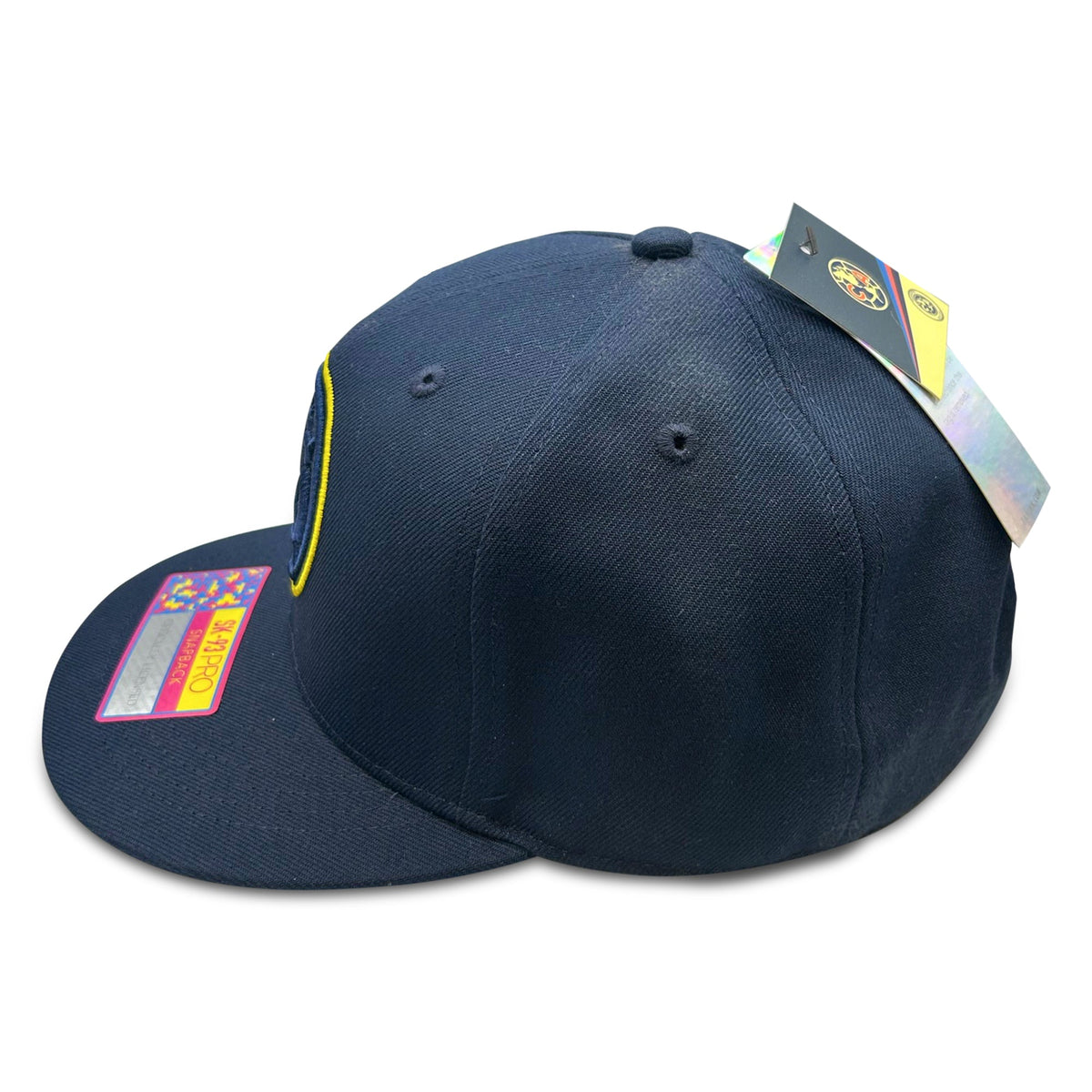 Fan Ink Club America Eclipse Snapback Hat (Navy/Yellow)