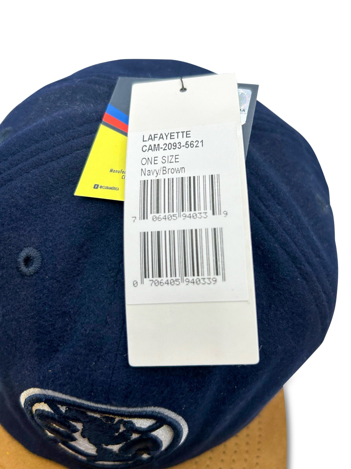 Fan Ink Club America Lafayette Snapback Hat (Navy/Brown)