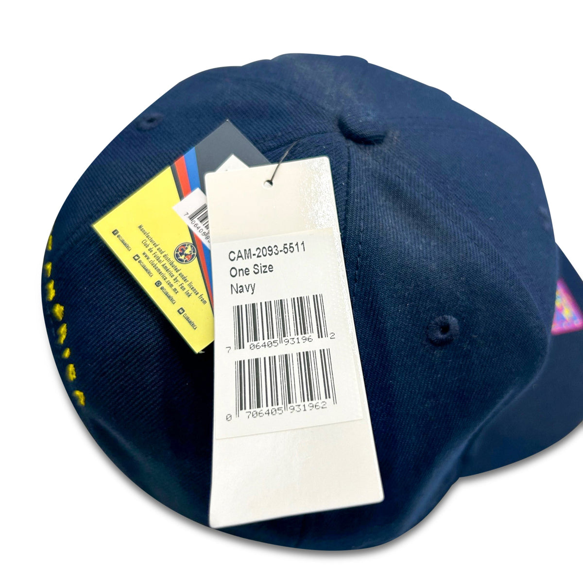 Fan Ink Club America Eclipse Snapback Hat (Navy/Yellow)