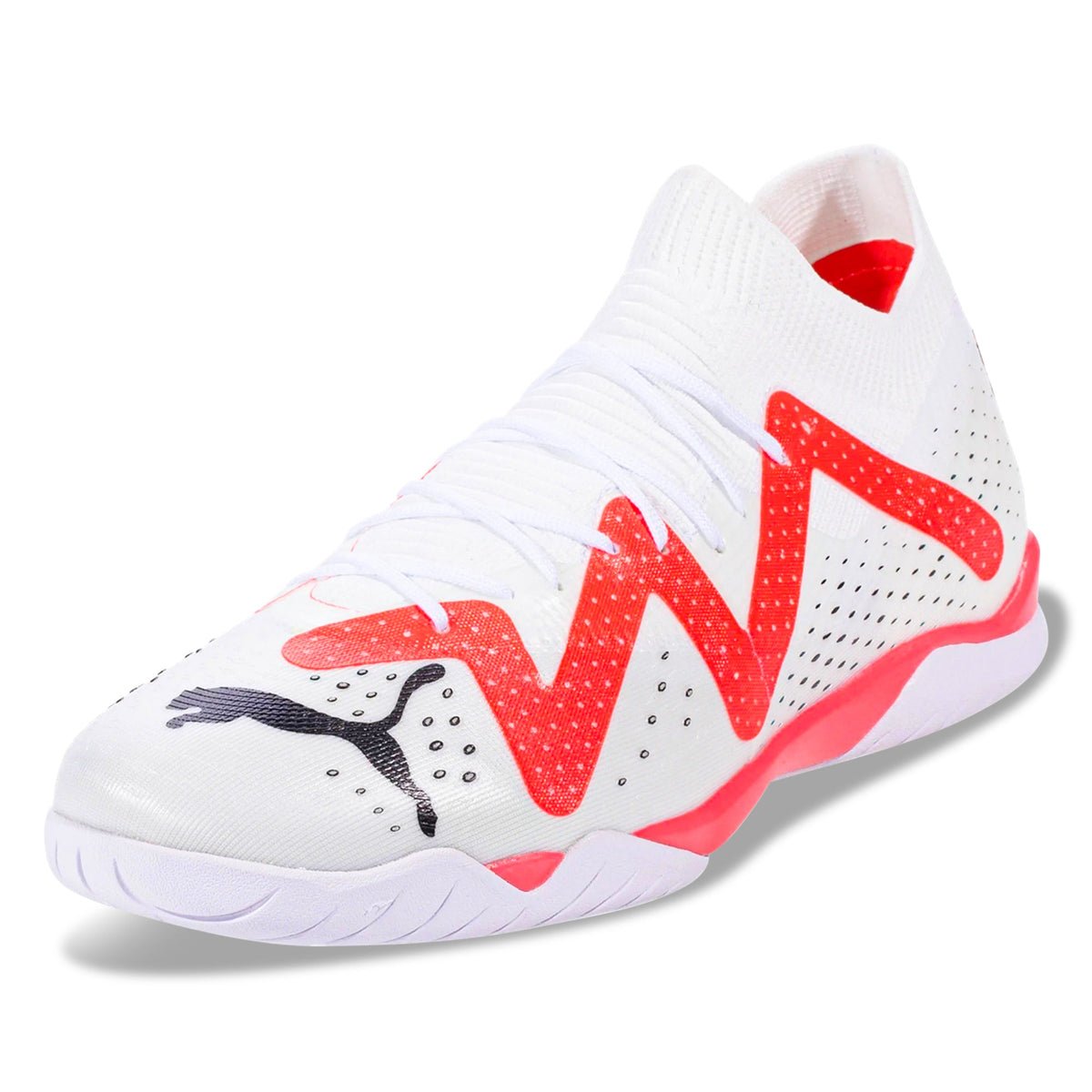 Puma  Future Match IT Indoor Soccer Shoes (Puma White/Fire Orchid)