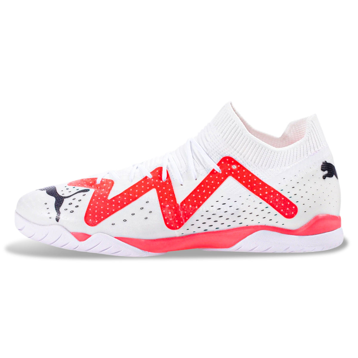 Puma  Future Match IT Indoor Soccer Shoes (Puma White/Fire Orchid)