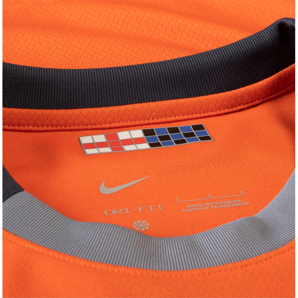 Nike Inter Milan Francesco Acerbi Third Jersey w/ Serie A + Copa Italia Patches 23/24 (Safety Orange/Thunder Blue)