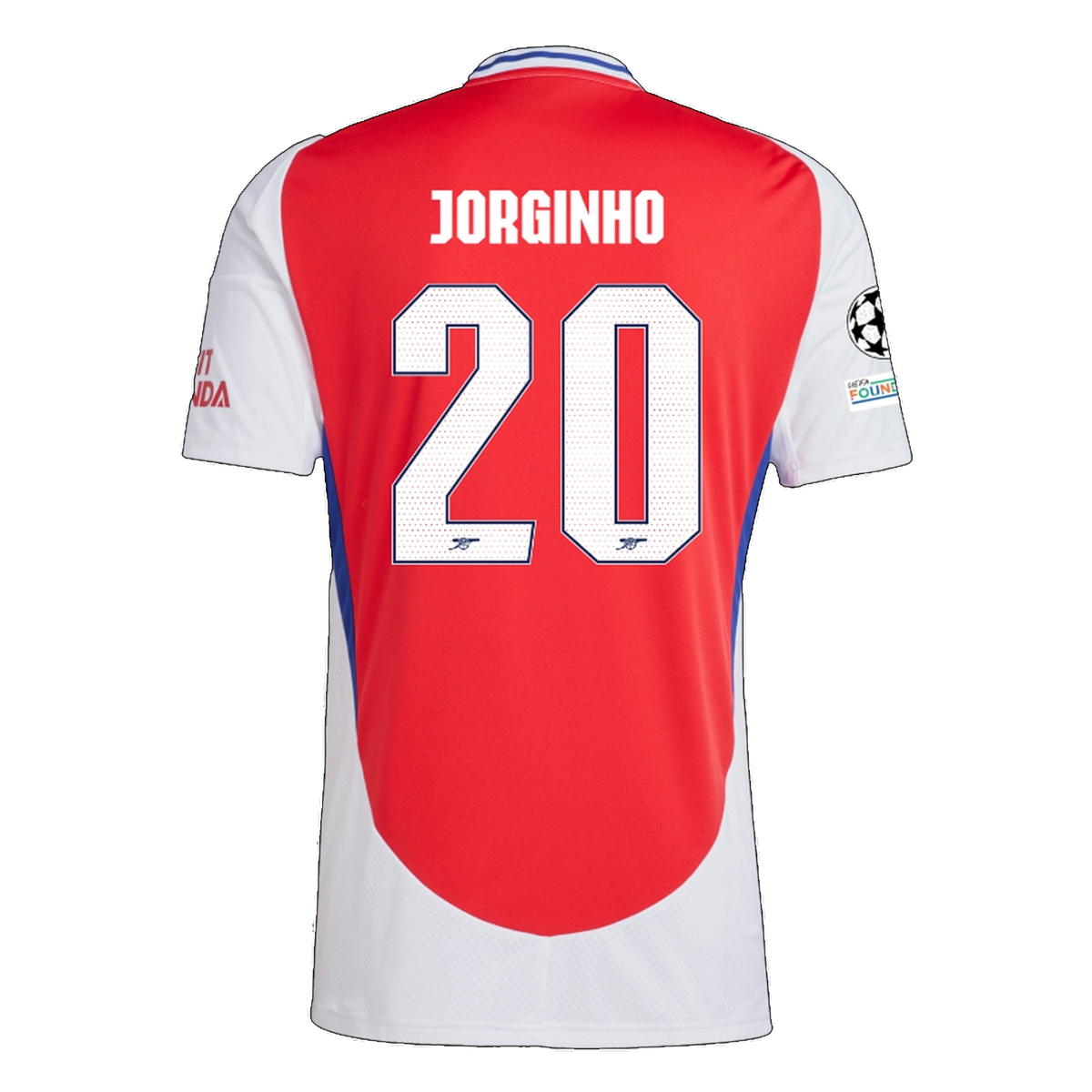 adidas Arsenal Jorginho Home Jersey w/ Champions League Patches 24/25 (Better Scarlet/White)