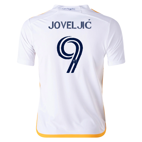 adidas Youth LA Galaxy Dejan Joveljić Home Jersey 24/25 (White/Yellow/Navy)