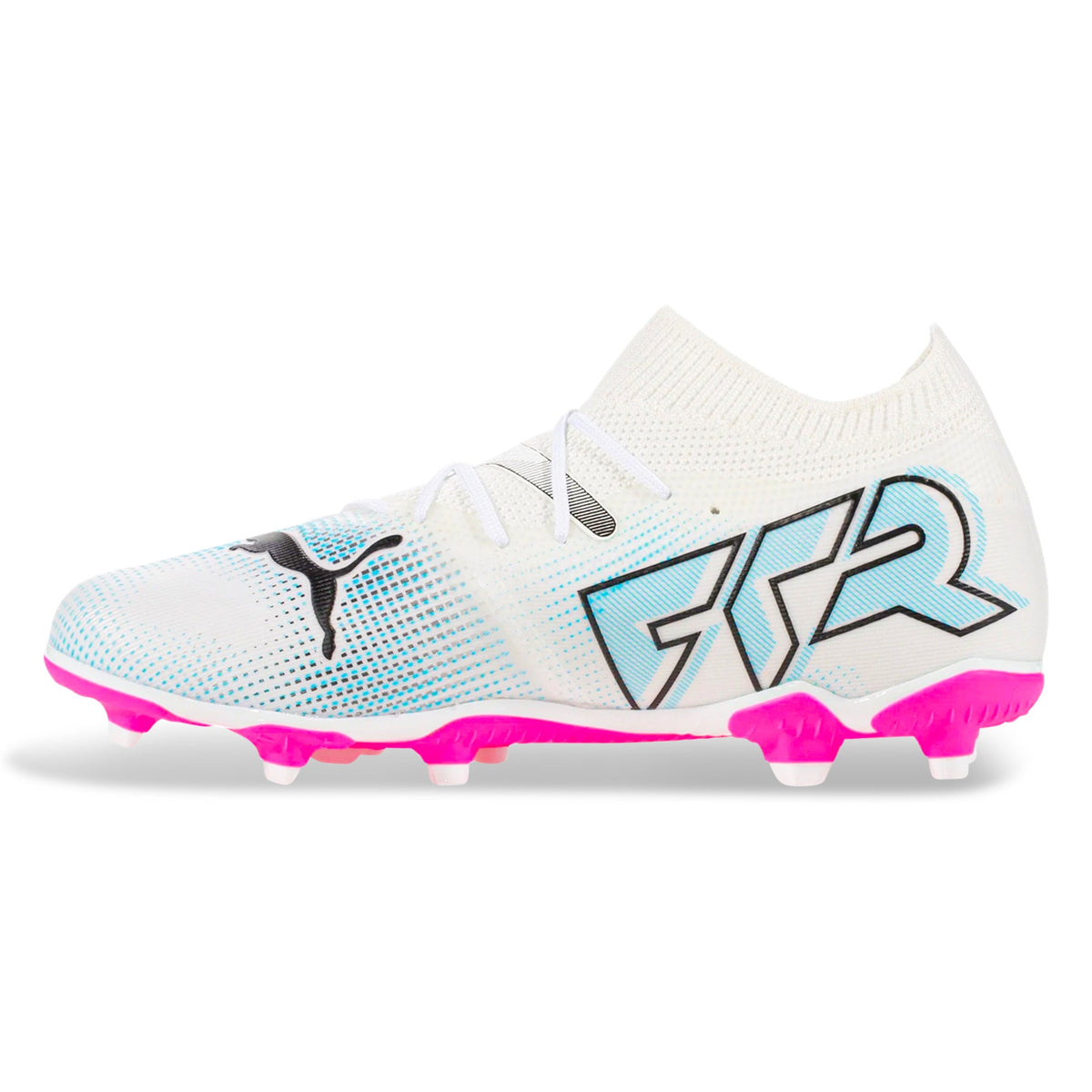 Puma Jr. Future 7 Match FG/AG Soccer Cleats (Puma White/Poison Pink)