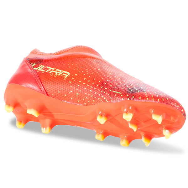 Puma Jr. Ultra Match Laceless FG/AG (Coral/Fizzy Light/Black)