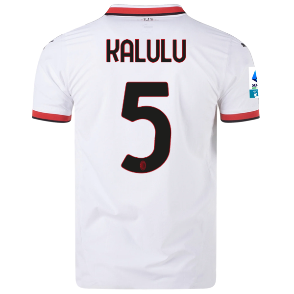 Puma AC Milan Authentic Pierre Kalulu Away Jersey w/ Series A Patch 24/25 (Puma White)