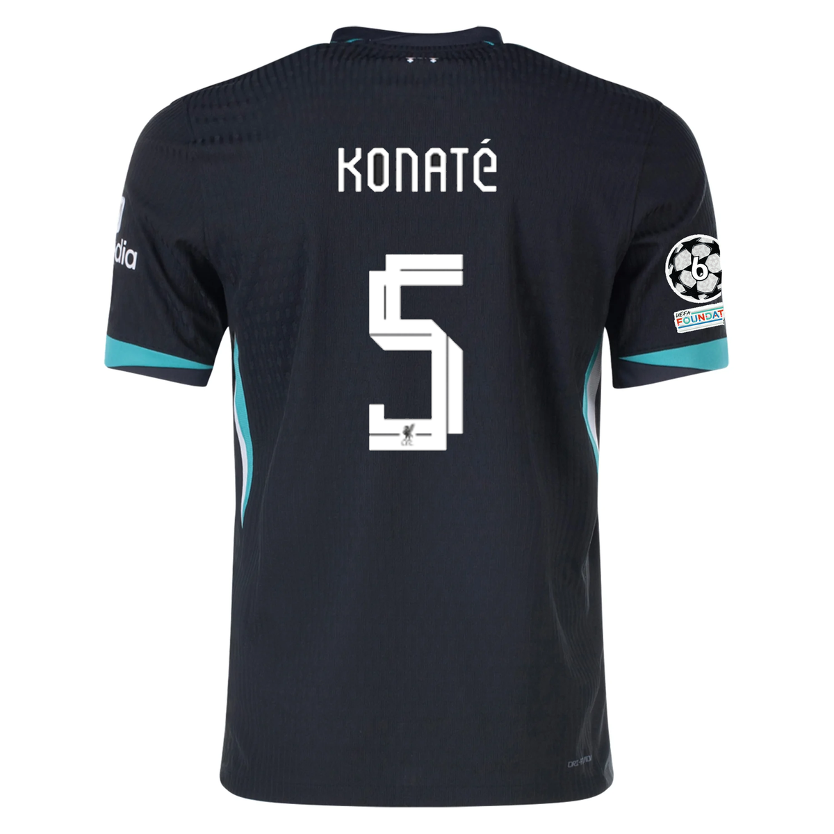 Nike Liverpool Authentic Ibrahima Konaté Away Jersey w/ Champions League 24/25 (Night Forest/Washed Teal)