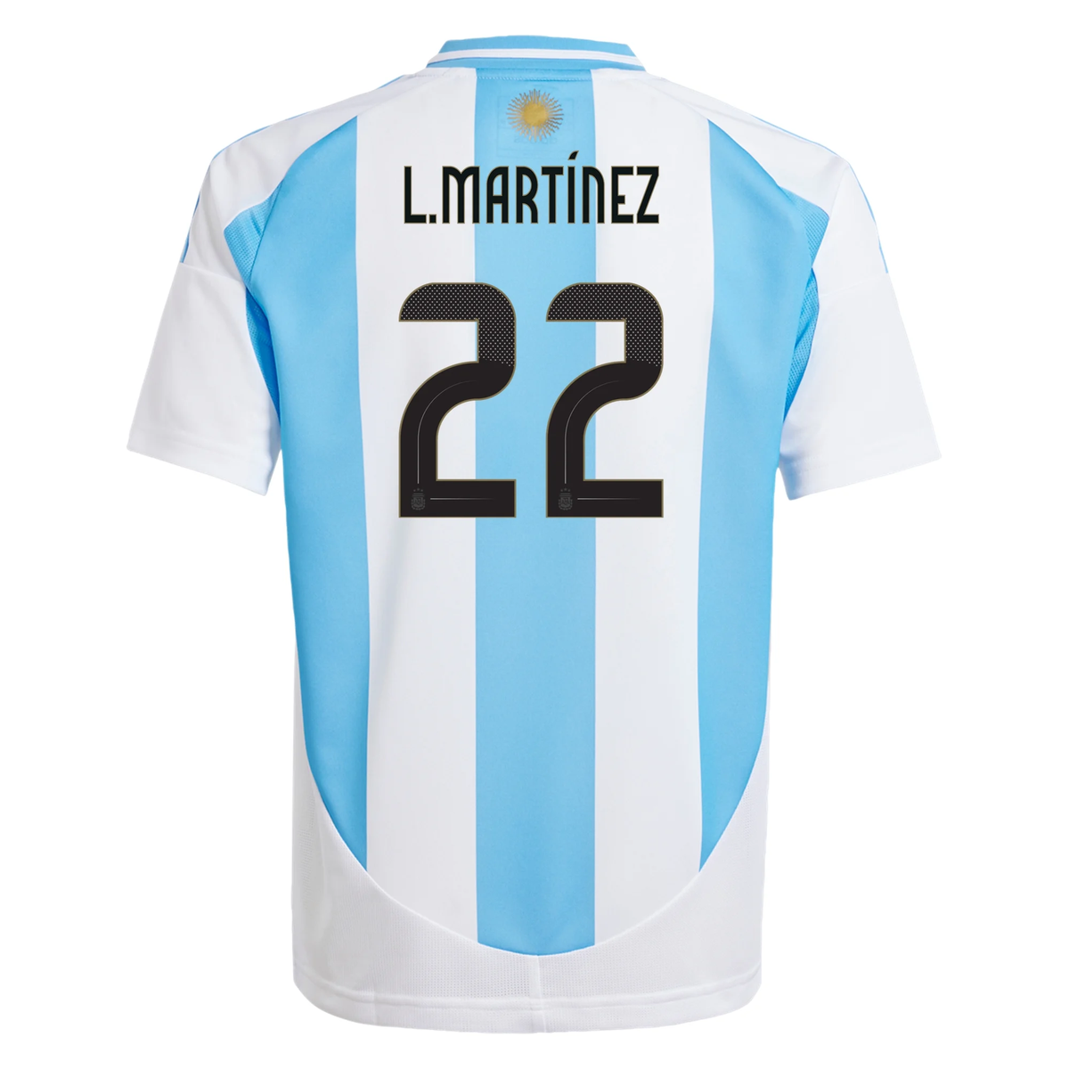 adidas Youth Argentina Lautaro Martinez Home Jersey 24/25 (White/Blue Burst)