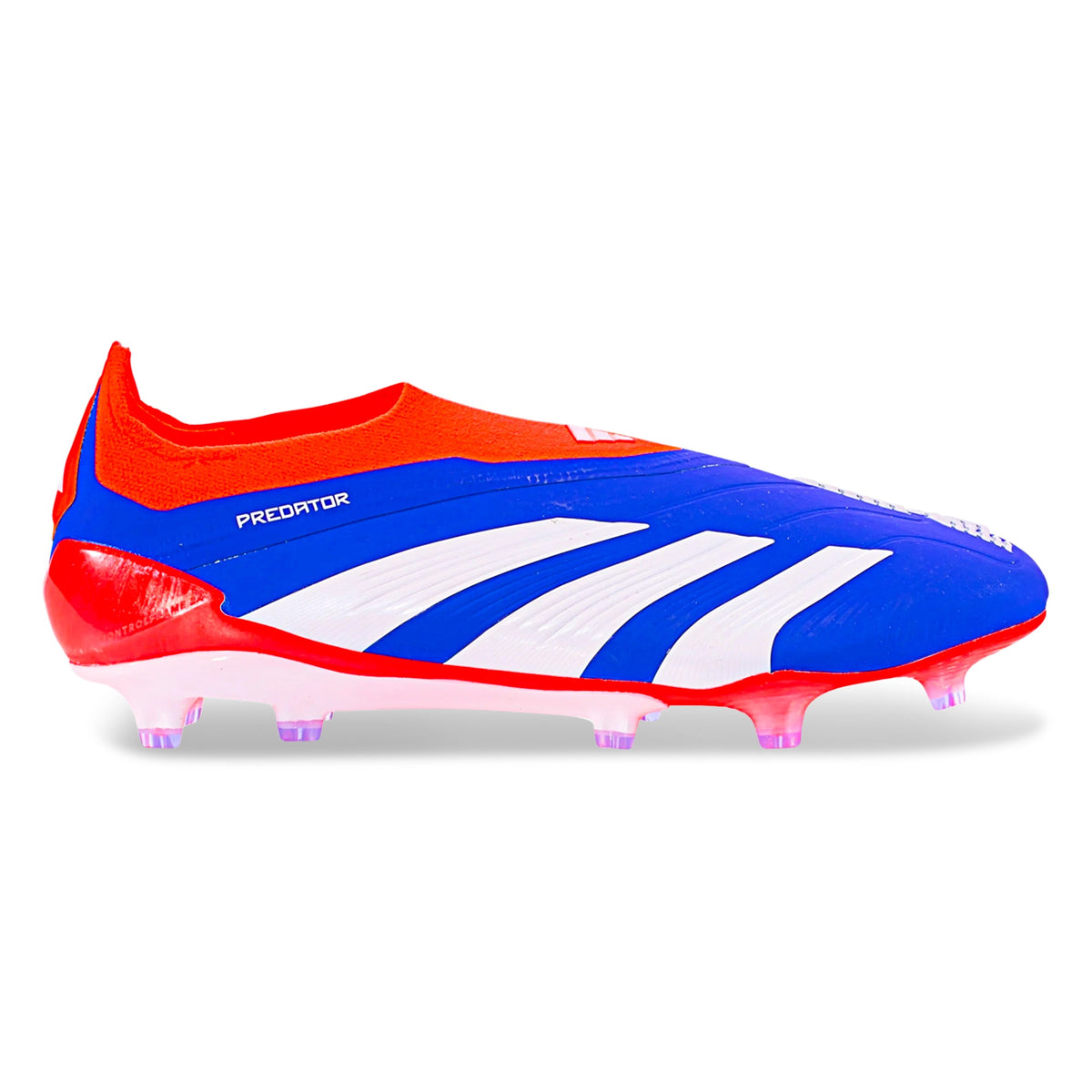 adidas Predator Elite Laceless FG Soccer Cleats (Lucid Blue/White/Solar Red)