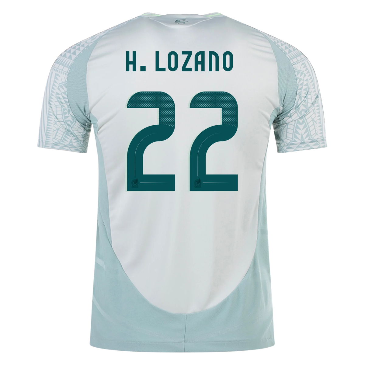 adidas Mens Mexico Authentic Hirving Lozano Away Jersey 24/25 (Linen Green)