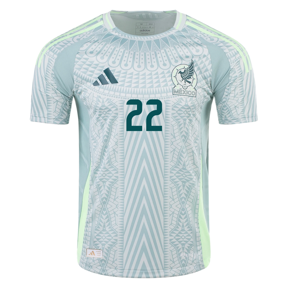 adidas Mens Mexico Authentic Hirving Lozano Away Jersey 24/25 (Linen Green)