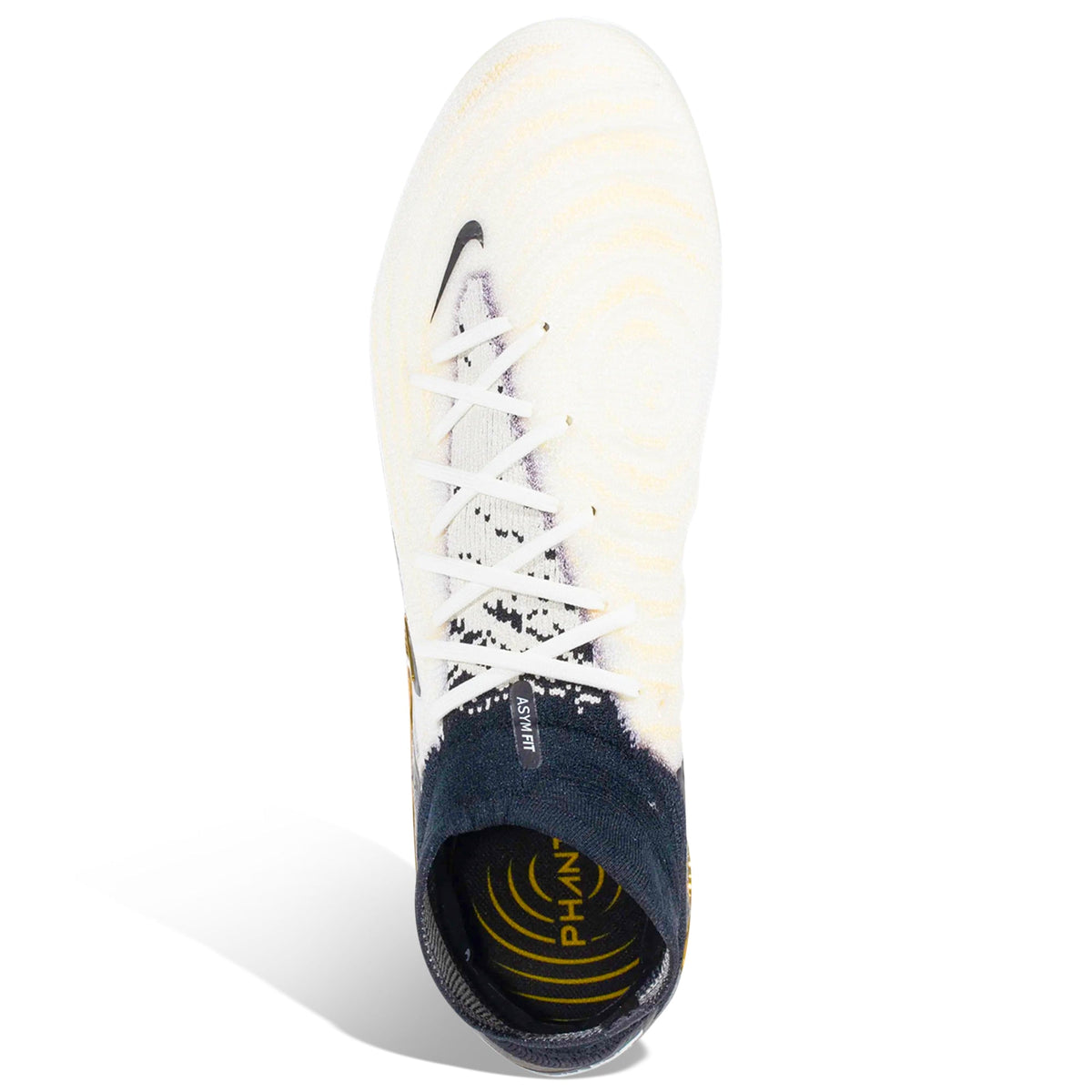 Nike Phantom Luna 2 Elite Firm Ground Soccer Cleats (White/Black/Metallic Gold Coin)