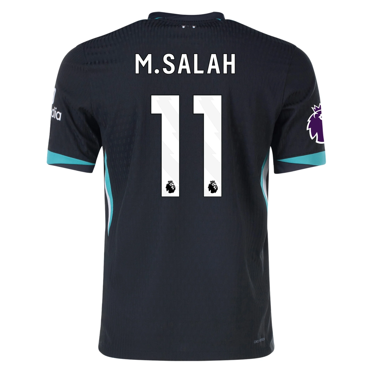 Nike Liverpool Authentic Mohamed Salah Away Jersey w/ EPL Patch 24/25 (Night Forest/Washed Teal)