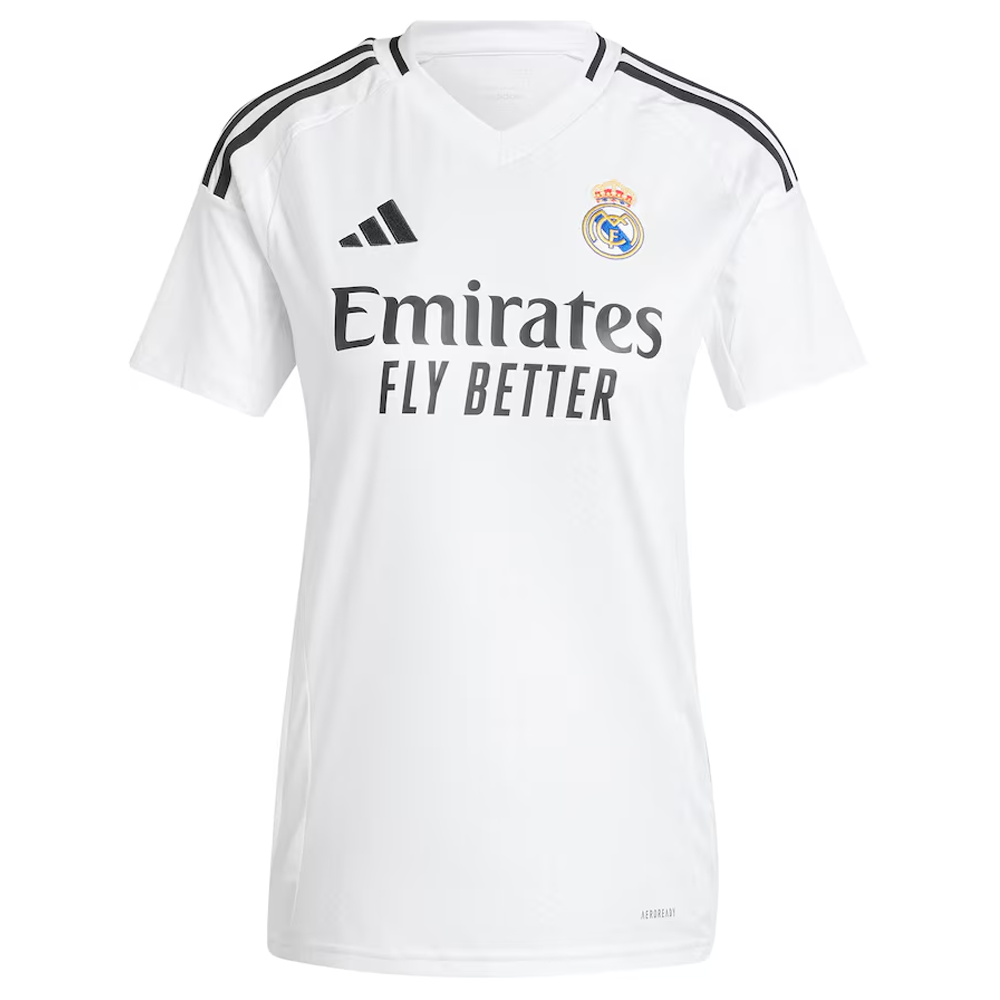adidas Womens Real Madrid Vini Jr. Home Jersey 24/25 (White/Black)