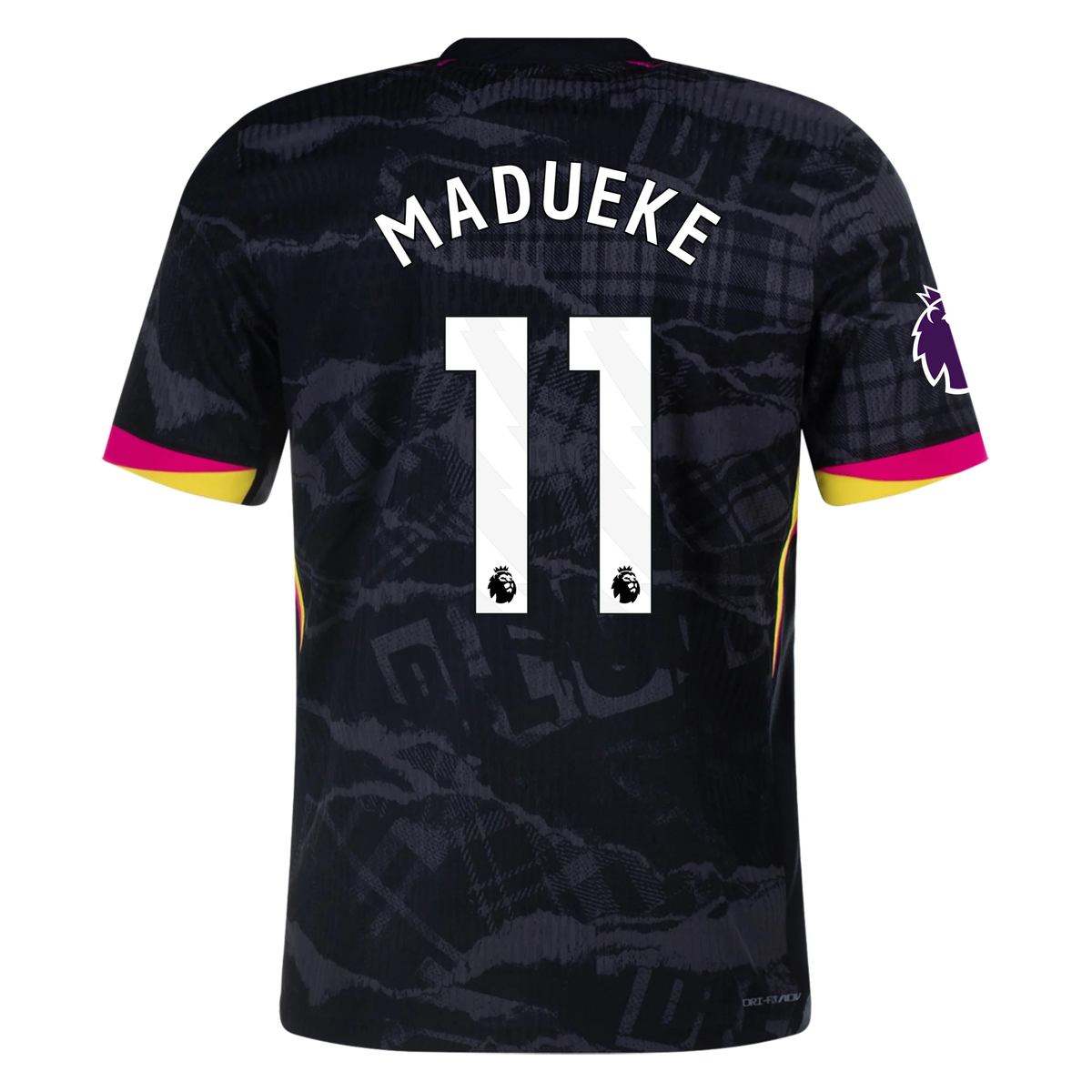 Nike Chelsea Authentic Noni Madueke Third Jersey w/ EPL Patch 24/25 (Anthracite/Pink Prime)