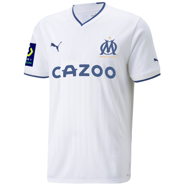 Puma Olympique Marseille Home Jersey w/ Ligue 1 Patch 22/23 (White)