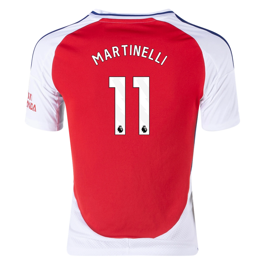 adidas Youth Arsenal Gabriel Martinelli Home Jersey 24/25 (Better Scarlet/White)