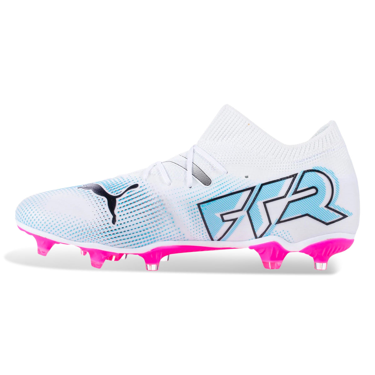 Puma Future 7 Match FG/AG Soccer Cleats (Puma White/Poison Pink)