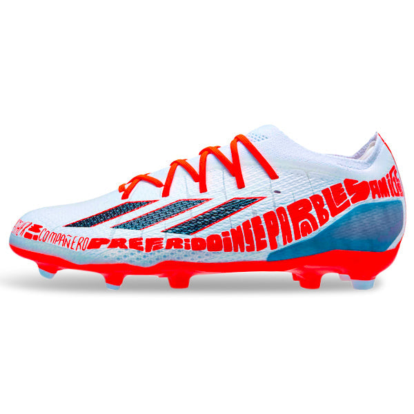 adidas Jr. X Speedportal Messi.1 Firm Ground Soccer Cleats (White/Solar Red)