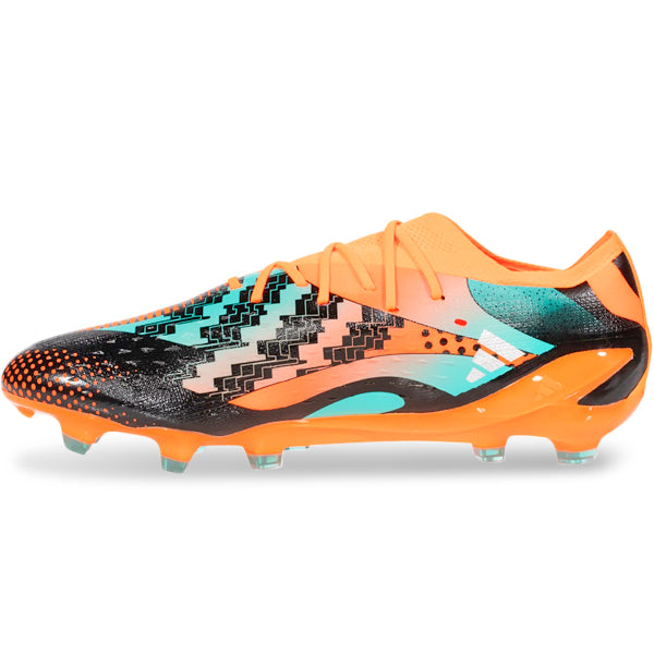 adidas X Speedportal Messi.1 Firm Ground Soccer Cleats (Team Solar Orange/Metallic Silver)