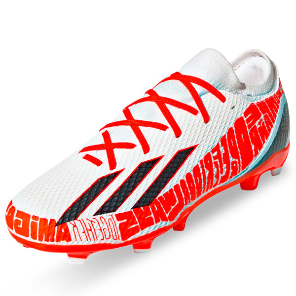 adidas X Speedportal Messi.3 Firm Ground Soccer Cleats (Core White/Solar Red)