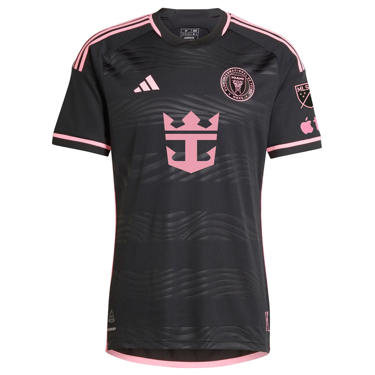 adidas Inter Miami Authentic Benjamin Cremaschi Royal Caribbean Away Jersey w/ MLS + Apple TV Patches 23/24 (Black/Bliss Pink)