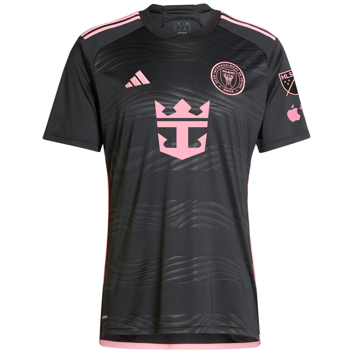 adidas Inter Miami Custom Name Royal Caribbean Away Jersey w/ MLS + Apple TV Patches 23/24 (Black/Bliss Pink)