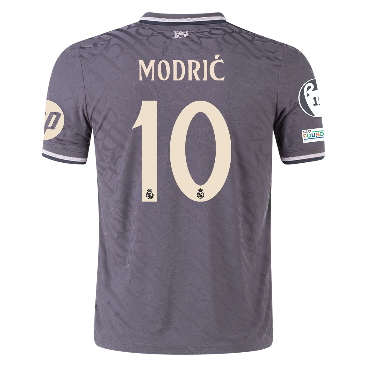 adidas Real Madrid Authentic Luka Modric Third Jersey w/ Champions League Patches 24/25 (Charcoal)